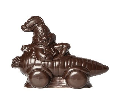 Chocolate World Hollow Figure Moulds - HC10008 - Rabbit In Carrot Car 210mm - 185xN/AxN/Amm