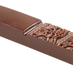 Chocolate World Frame Moulds - CW1745 - Merci With Lace - 10gm - 63x18x8mm