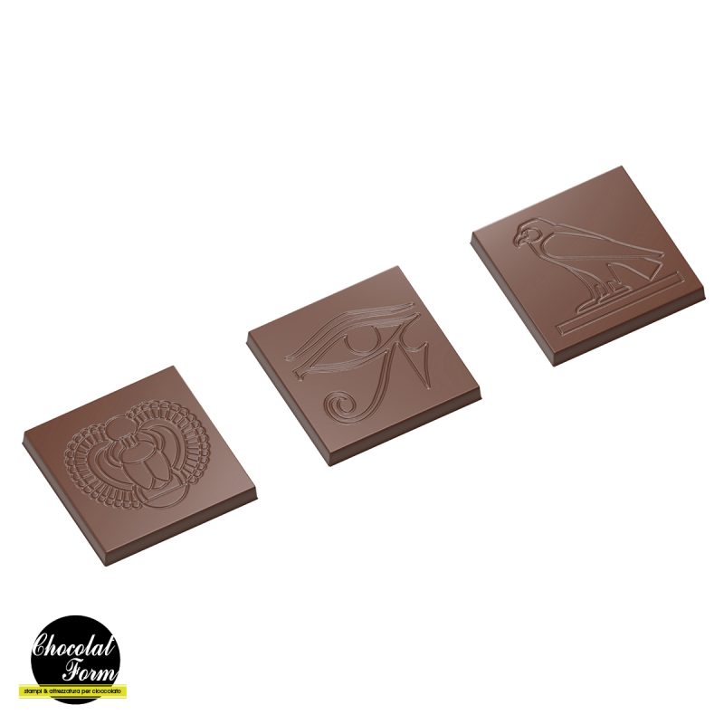 Chocolate World Frame Moulds - CWI_CF0211 - Different Hieroglyphs - 5.5gm - 34x34x4mm