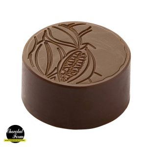 Chocolate World Frame Moulds - CWI_CF0302 - Praline Round Cocoa Bean - 9gm - 28x28x13mm