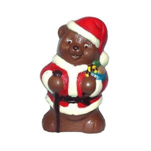 Chocolate World Hollow Figure Moulds - H620 - Christmas Bear 185mm - 185x112.5x87mm