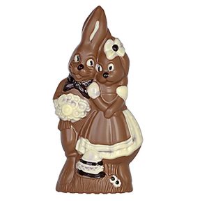 Chocolate World Hollow Figure Moulds - HB426A - Rabbit Couple 185mm - 185xN/AxN/Amm