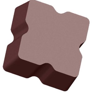 Chocolate World Magnetic Moulds for Transfers - 2000L05 - Magnetic Square - 14gm - 27x27x13mm