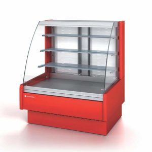 Chocolate Display Cabinet with curved glass front