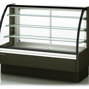 Chocolate Display Cabinet with curved glass front