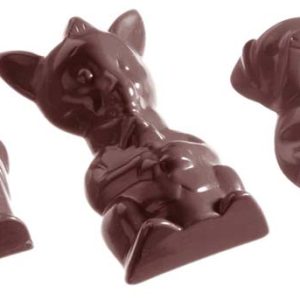 Chocolate World Frame Moulds - CW1039 - Animal Figures 9 Fig. - 21gm - 70x35x16mm