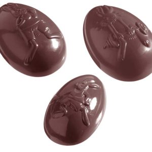 Chocolate World Frame Moulds - CW1042 - Egg Olympia 6 Fig. - 88gm - 82x56x28mm