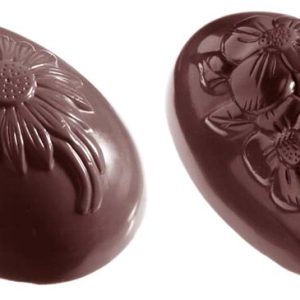 Chocolate World Frame Moulds - CW1043 - Egg Flowers 94mm - 128gm - 94x64x34mm