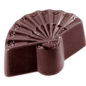 Chocolate World Frame Moulds - CW1414 - Hand Fan - 12gm - 40x25x17mm