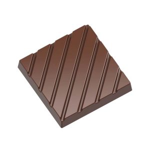 Chocolate World Frame Moulds - CW1980 - Caraque With Lines - 5.5gm - 31x31x5mm