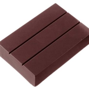 Chocolate World Frame Moulds - CW2050 - Tablet 1X3 Flat 88 Gr - 88gm - 94x65x13mm