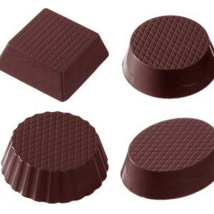 Chocolate World Frame Moulds - CW2112 - Petit Four Cup 4 Fig. - 32gm - N/AxN/AxN/Amm