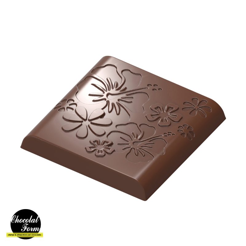 Chocolate World Frame Moulds - CWI_CF0231 - Napolitain Hibiscus - Silvia Federica Boldetti - 5.5gm - 33.5x33.5x5mm