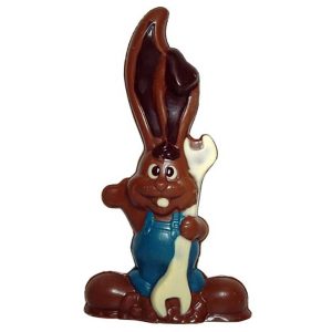 Chocolate World Hollow Figure Moulds - H221031/D - Chocolate Mold Rabbit With Key 275mm - 275x150x69mm