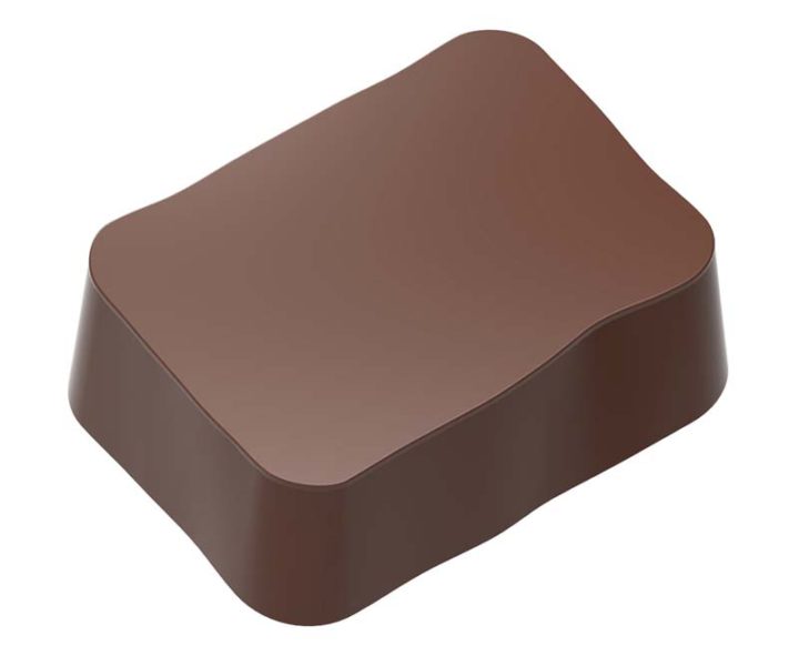 Chocolate World Magnetic Moulds for Transfers - 1000L10 - Magnetic Rectangular Enrobed - 9gm - 32x24x11mm