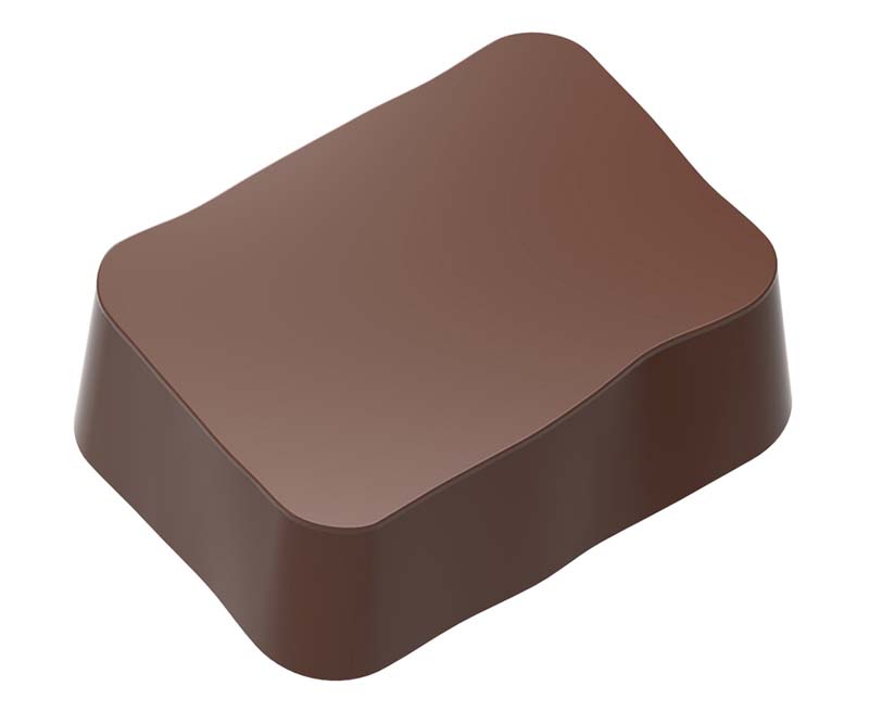 Chocolate World Magnetic Moulds for Transfers - 1000L10 - Magnetic Rectangular Enrobed - 9gm - 32x24x11mm