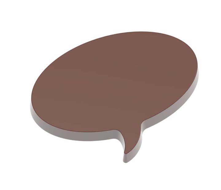 Chocolate World Magnetic Moulds for Transfers - 1000L29 - Magnetic Speech Balloon - 10.5gm - 45x32x10mm