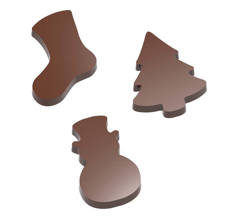 Chocolate World Magnetic Moulds for Transfers - 1000L34 - Magnetic Christmas Ornaments - 6.5gm - 45x35x6mm