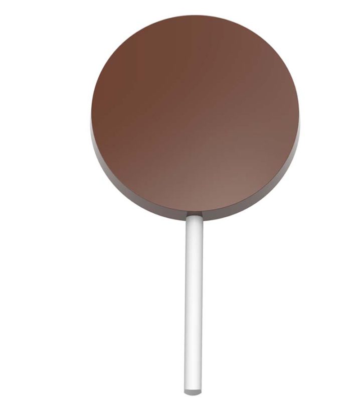 Chocolate World Magnetic Moulds for Transfers - 2000L01 - Magnetic Lollypop - 25gm - 59x59x7mm