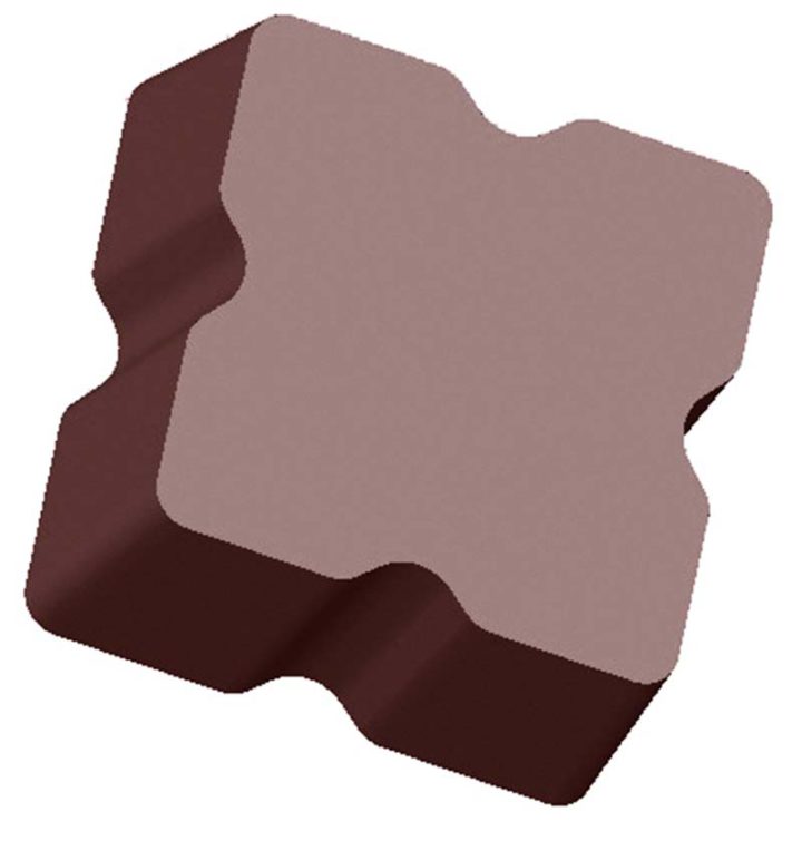 Chocolate World Magnetic Moulds for Transfers - 2000L05 - Magnetic Square - 14gm - 27x27x13mm