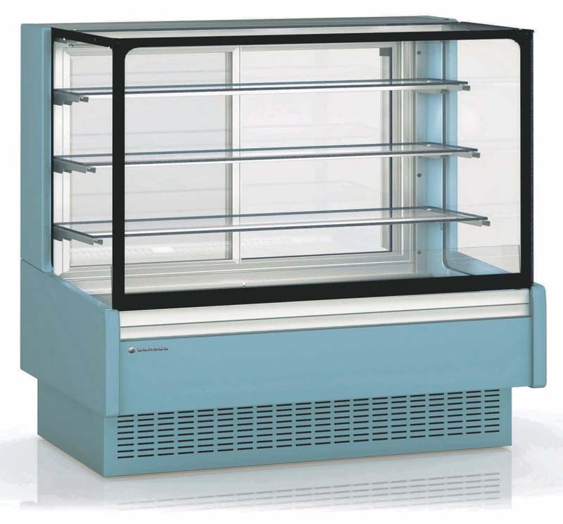 Chocolate Display Cabinet with straight glass front