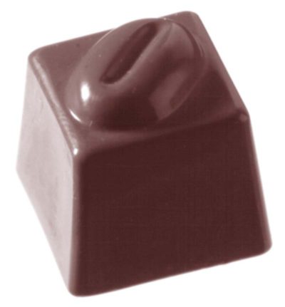 Chocolate World Frame Moulds - CW1019 - Cube Coffee Bean 14 Gr - 14gm - 25x25x25mm