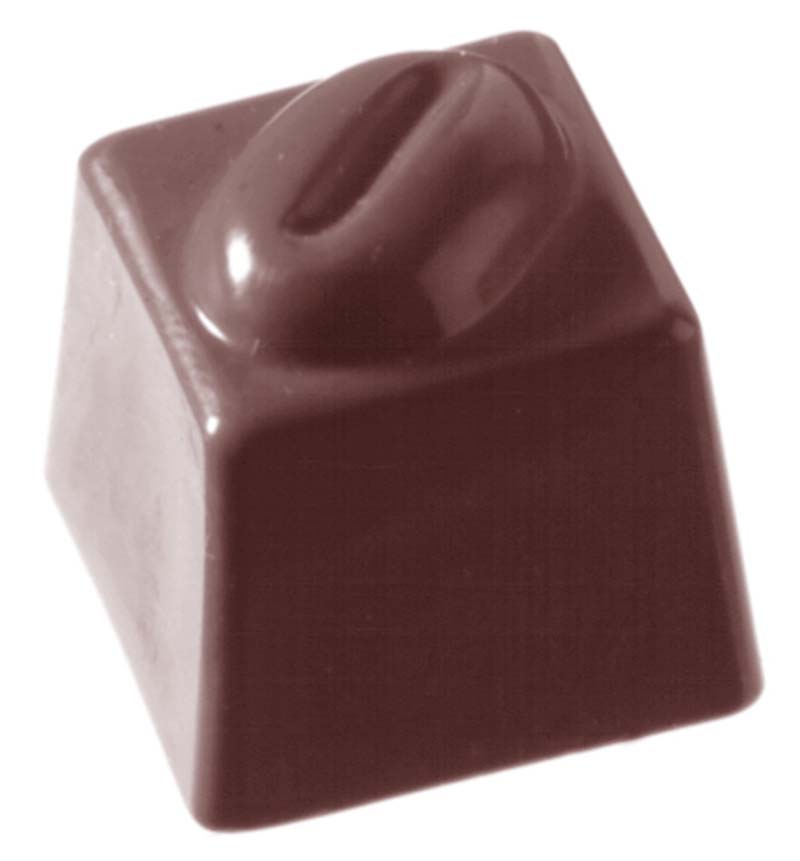 Chocolate World Frame Moulds - CW1019 - Cube Coffee Bean 14 Gr - 14gm - 25x25x25mm