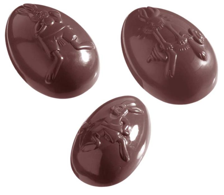 Chocolate World Frame Moulds - CW1042 - Egg Olympia 6 Fig. - 88gm - 82x56x28mm
