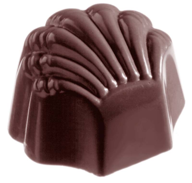 Chocolate World Frame Moulds - CW1070 - Shell High - 14gm - 32x29x21mm