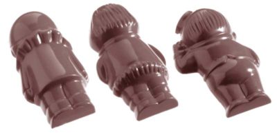 Chocolate World Frame Moulds - CW1072 - Figures Back Side 5 Fig. - 13gm - 58x29x12mm