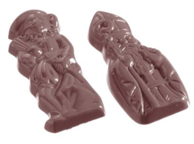 Chocolate World Frame Moulds - CW1078 - St Nicholas & Pete 2 Fig. - 9.5gm - 67x29x8mm