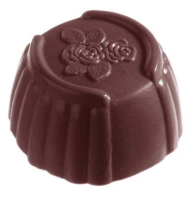 Chocolate World Frame Moulds - CW1086 - Cuvette Rose - 14gm - 32x30x18mm