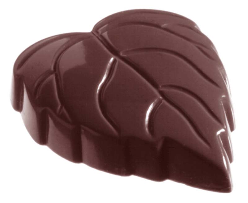 Chocolate World Frame Moulds - CW1104 - Leafheart - 10gm - 40x35x10mm