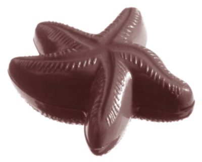 Chocolate World Frame Moulds - CW1124 - Starfish - 4gm - 38x29x7mm