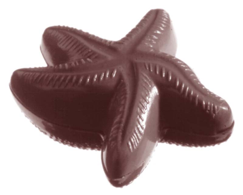 Chocolate World Frame Moulds - CW1124 - Starfish - 4gm - 38x29x7mm