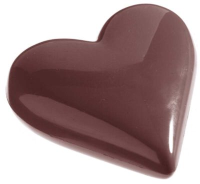 Chocolate World Frame Moulds - CW1145 - Heart 65mm - 35gm - 65x57x14mm