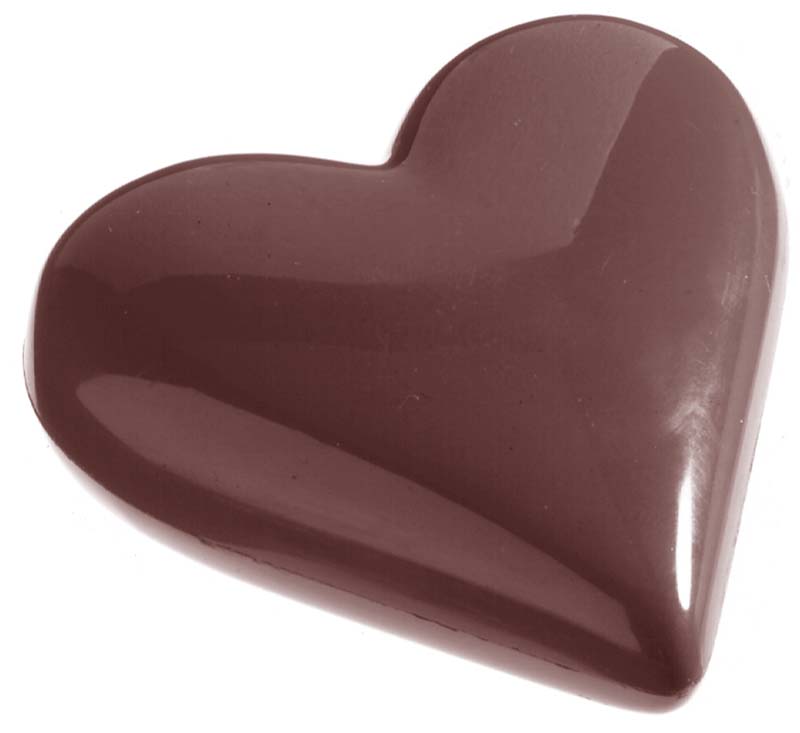 Chocolate World Frame Moulds - CW1145 - Heart 65mm - 35gm - 65x57x14mm