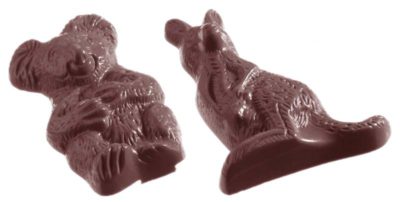 Chocolate World Frame Moulds - CW1172 - Kangaroo And Koala 2 Fig. - 15gm - 60x49x16mm