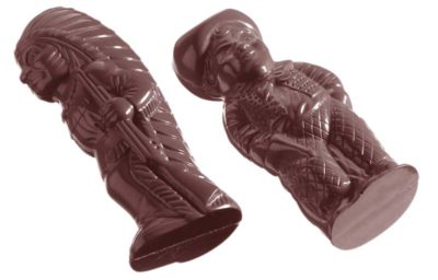 Chocolate World Frame Moulds - CW1180 - Cowboy And Indian 2 Fig. - 65gm - 125x57x20mm