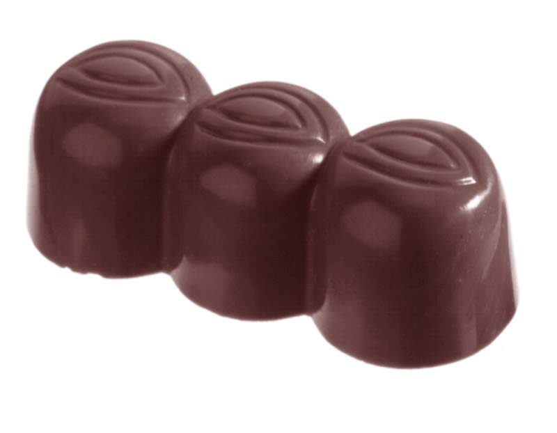 Chocolate World Frame Moulds - CW1191 - Three Nut - 13gm - 47x19x17mm