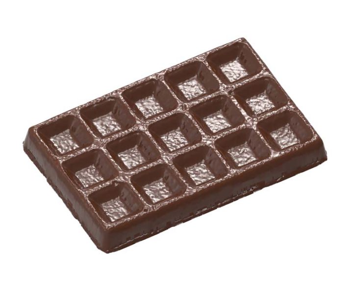 Chocolate World Frame Moulds - CW12002 - Big Brussels Waffle - 66gm - 103.5x69x10.5mm