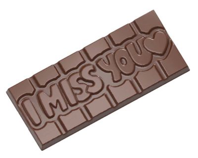 Chocolate World Frame Moulds - CW12005 - Tablet I Miss You - 45gm - 118x50x8mm