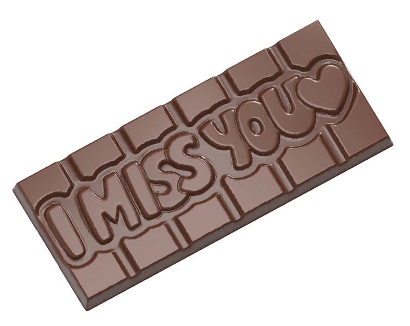 Chocolate World Frame Moulds - CW12005 - Tablet I Miss You - 45gm - 118x50x8mm