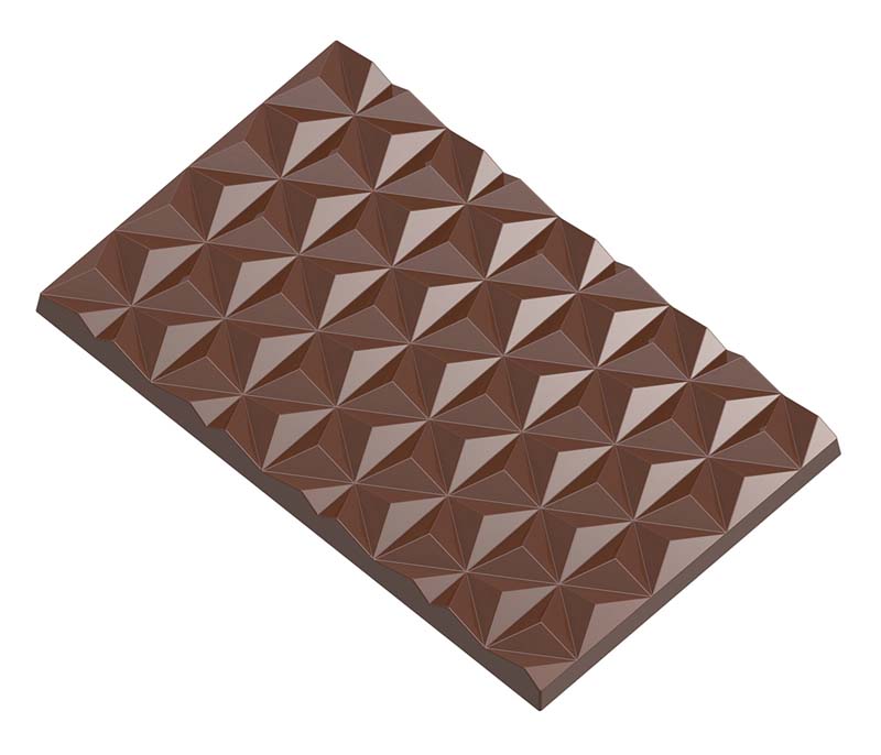 Chocolate World Frame Moulds - CW12006 - Tablet With Star Pattern - 63.5gm - 123.5x76.5x7.5mm