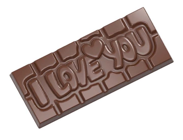 Chocolate World Frame Moulds - CW12009 - Tablet I Love You - 45gm - 118x50x8mm