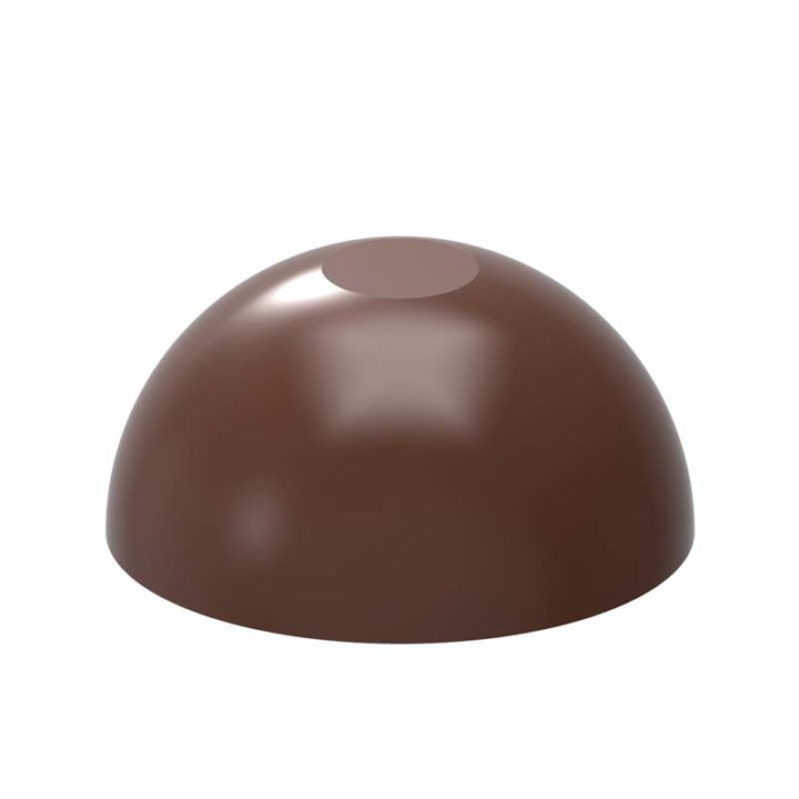 Chocolate World Frame Moulds - CW12035 - Sphere Flattend 30mm - Martin Diez - 8.5gm - 30x30x14.5mm