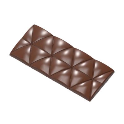 Chocolate World Frame Moulds - CW12042 - Tablet Convex Triangles - 51gm - 124x55x8mm