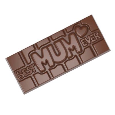 Chocolate World Frame Moulds - CW12055 - Tablet Best Mum Ever - 45gm - 118x50x8mm