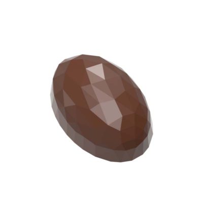 Chocolate World Frame Moulds - CW12059 - Bean Facet - 1gm - 17.5x12x7mm