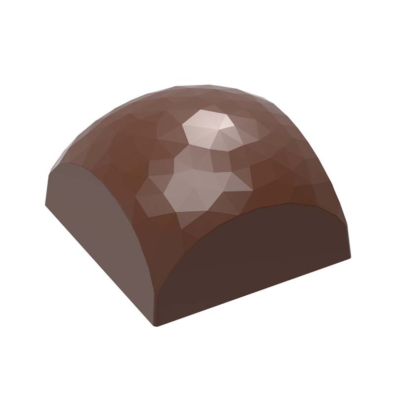 Chocolate World Frame Moulds - CW12062 - Square Sphere Facet - Alexandre Bourdeaux - 9.5gm - 25.5x25.5x15mm